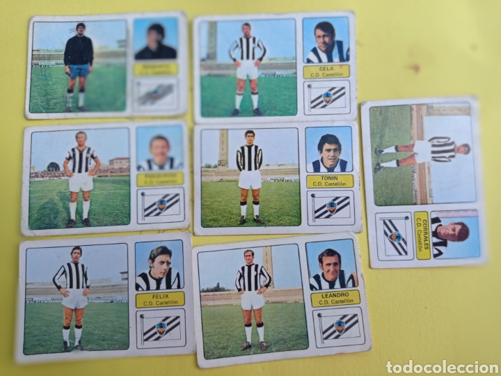 Cromos de f&uacute;tbol: 7 cromos, campeonato de liga 1973-74 club de f&uacute;tbol castellon
