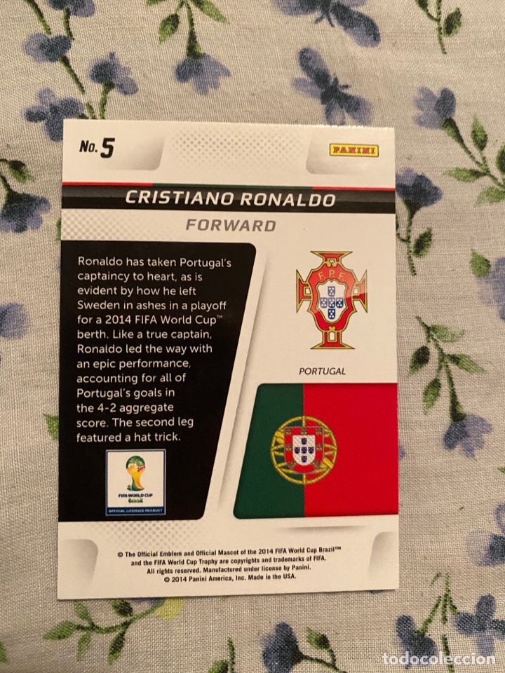 Cromos de Fútbol: Prizm panini cup captains cristiano Ronaldo portugal Prizm mundial 2014 - Foto 2 - 285634888