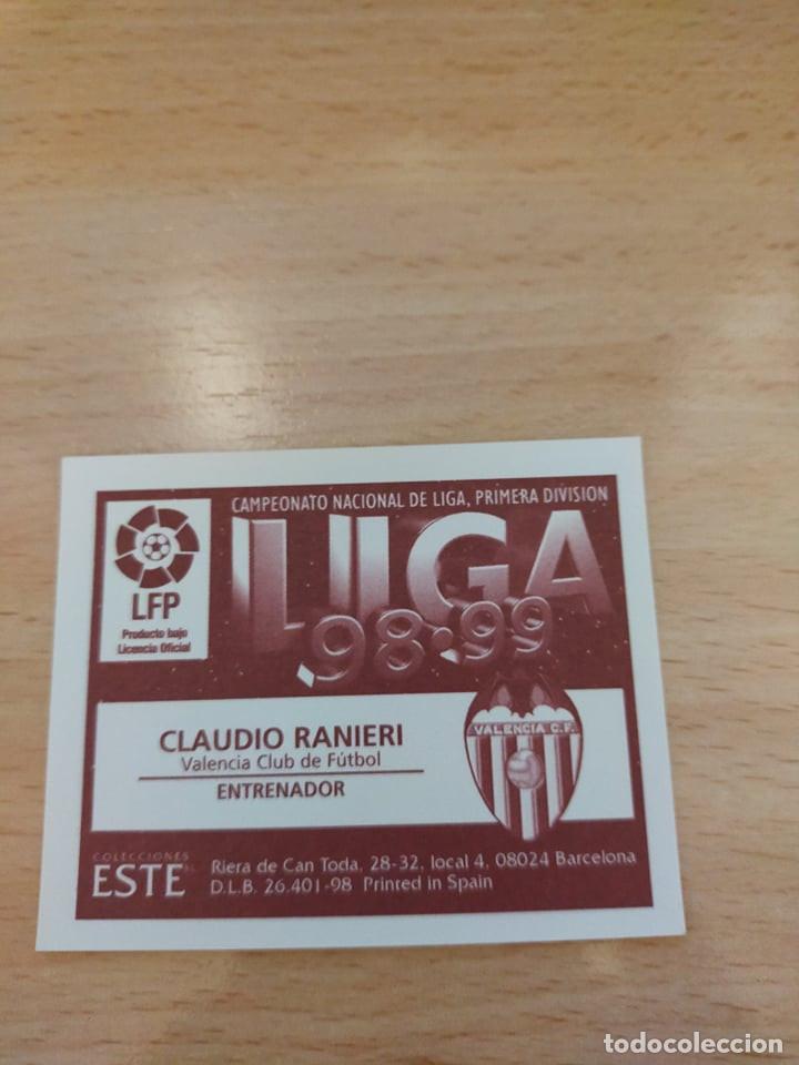 Cromos de f&uacute;tbol: Cromo 98/99 liga este. Ranieri. Valencia. Nunca pegado. - Foto 2