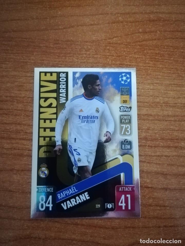 Cromos de f&uacute;tbol: RAPHA&Euml;L VARANE--DEFENSIVE WARRIOR-TOPPS -2021/22 - Foto 1