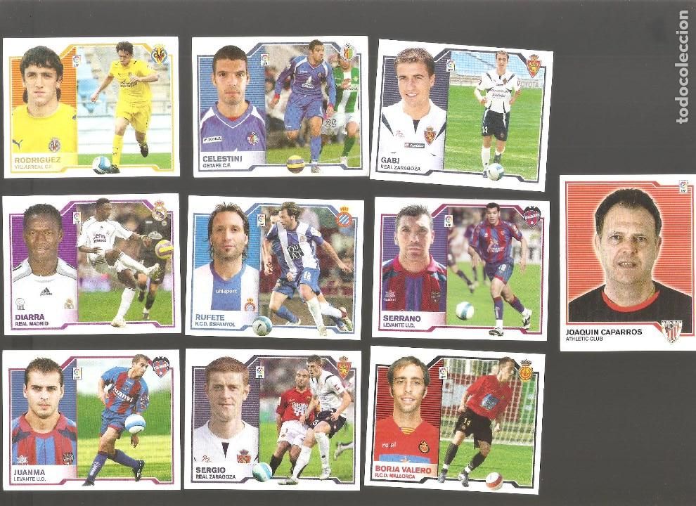 Cromos de F&uacute;tbol: 1 lote de 10 cromos liga 2007-2008