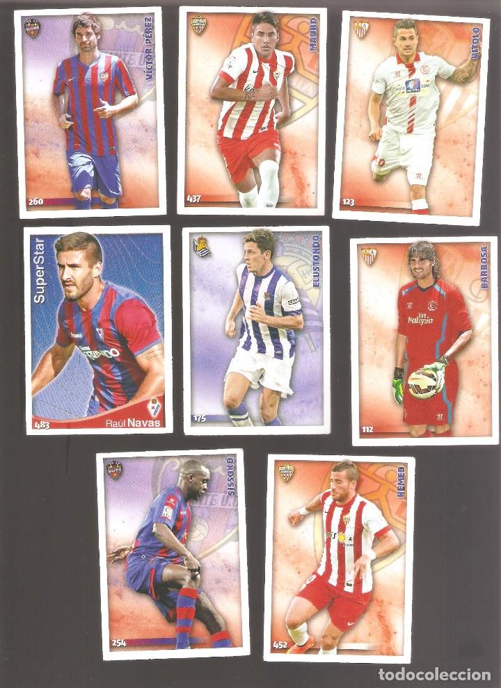 Cromos de F&uacute;tbol: 1 LOTE DE 8 CROMOS MUNDICROMO FICHAS LIGA 2014 -2015