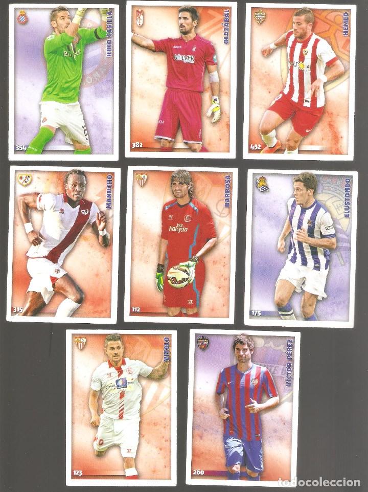 Football Stickers: 1 LOTE DE 8 CROMOS MUNDICROMO FICHAS LIGA 2014 -2015