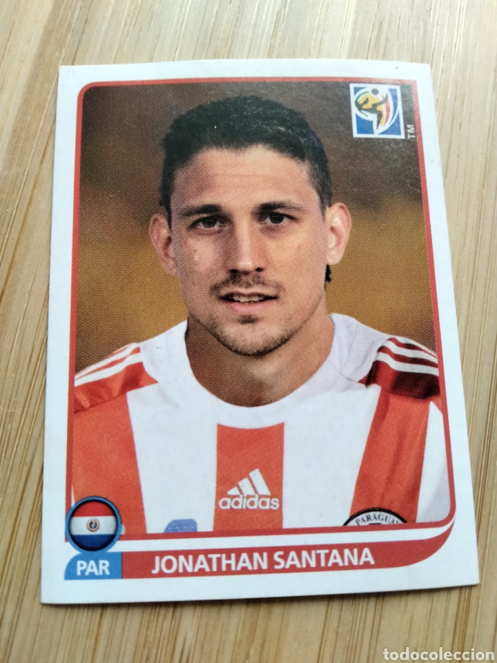 Fu&szlig;ball-Sticker: JONATHAN SANTANA PARAGUAY MUNDIAL SUDAFRICA 2010 PANINI NUEVO SIN PEGAR NUMERO 443