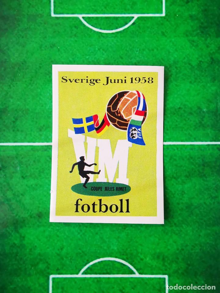Cartes &agrave; collectionner de Football: CROMO FUTBOL SIN PEGAR PANINI SONRICS WORLD CUP STORY 13 CARTEL CAMPEONATO MUNDIAL SUECIA 1958