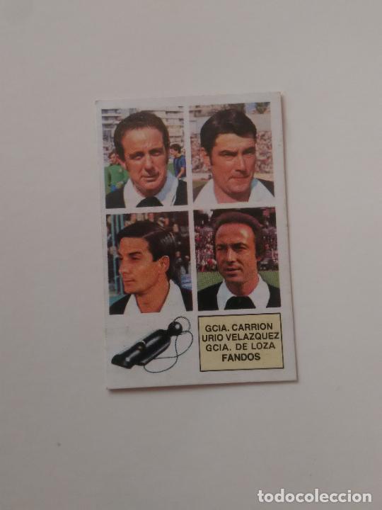 Cromos de f&uacute;tbol: ARBITROS CARRION URIO VELAZQUEZ DE LOSA FANDOS CROMO FUTBOL LIGA 1982-1983 82-83 EDICIONES ESTE