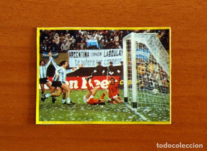 Cromos de f&uacute;tbol: Mundial de Espa&ntilde;a - N&ordm; 89, Final Argentina 78 - F&uacute;tbol en acci&oacute;n Danone 82, 1982