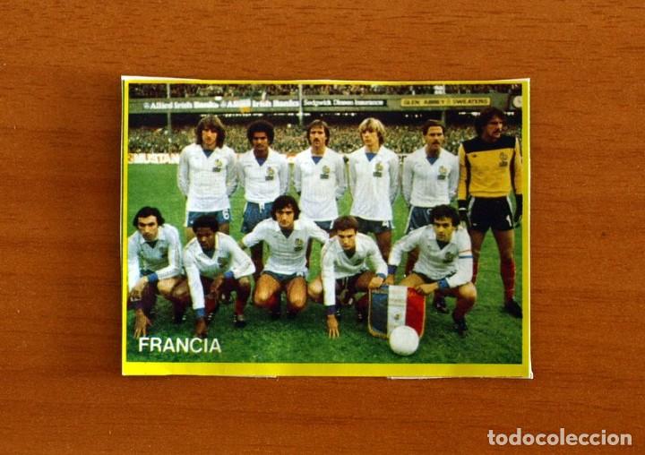 Cromos de f&uacute;tbol: Mundial de Espa&ntilde;a - N&ordm; 52, Alineaci&oacute;n Francia - F&uacute;tbol en acci&oacute;n Danone 82, 1982