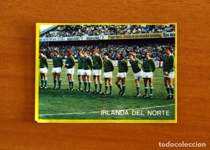 Cromos de f&uacute;tbol: Mundial de Espa&ntilde;a - N&ordm; 53, Alineaci&oacute;n Irlanda del Norte - F&uacute;tbol en acci&oacute;n Danone 82, 1982