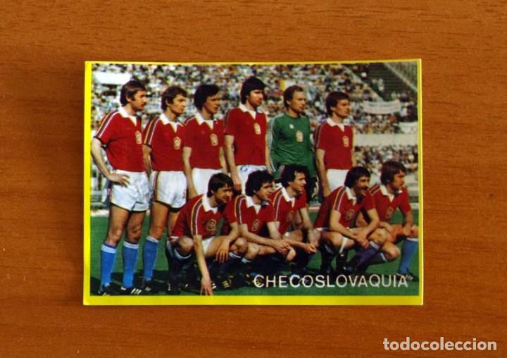 Cromos de f&uacute;tbol: Mundial de Espa&ntilde;a - N&ordm; 58, Alineaci&oacute;n Checoslovaquia - F&uacute;tbol en acci&oacute;n Danone 82, 1982