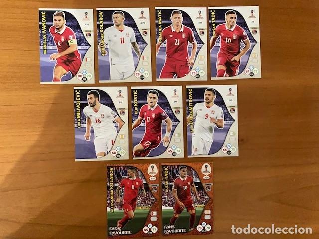Figurine di Calcio: LOTE 9 CARDS SERBIA RUSSIA 2018 ADRENALYN NUEVOS DE SOBRE
