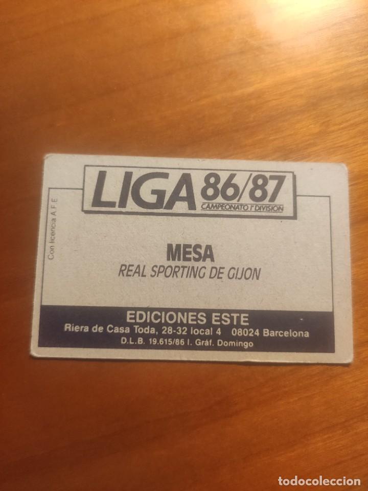 Cromos de f&uacute;tbol: ESTE 86-87: MESA - SPORTING -- NUNCA PEGADO - Foto 2