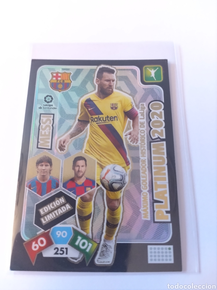 Cromos de f&uacute;tbol: Cromo de Messi Adrenalyn 19-20 - Foto 2