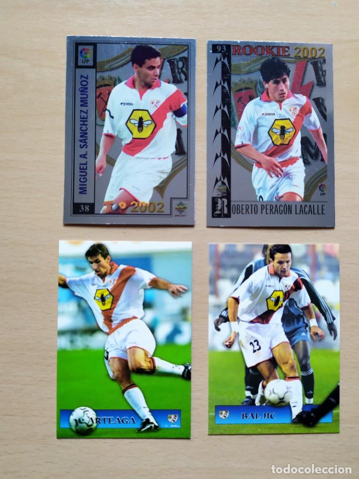 Cromos de F&uacute;tbol: LOTE 4 CROMOS RAYO VALLECANO EQUIPO COMPLETO TOP LIGA2001 2002 01 02 MUNDICROMO
