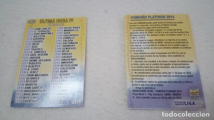 Cromos de Futebol: LOTE MUNDICROMO 2013 2014 PLATINUM 1264 ULTIMA HORA IV Y COMODIN PLATINUM
