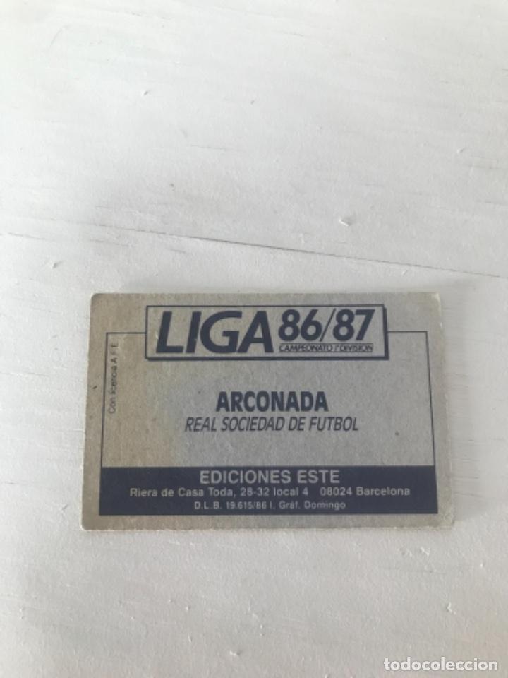 Cromos de f&uacute;tbol: Arconada, sin pegar - Foto 2