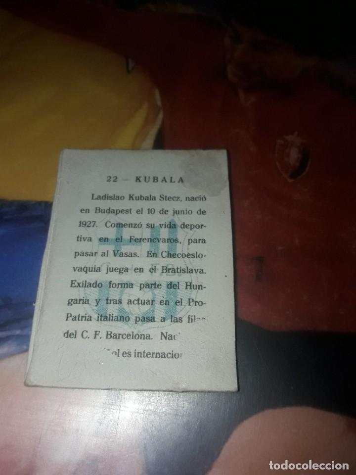 Cromos de f&uacute;tbol: KUBALA DEL BARCA, CROMO MUY RARO - Foto 2