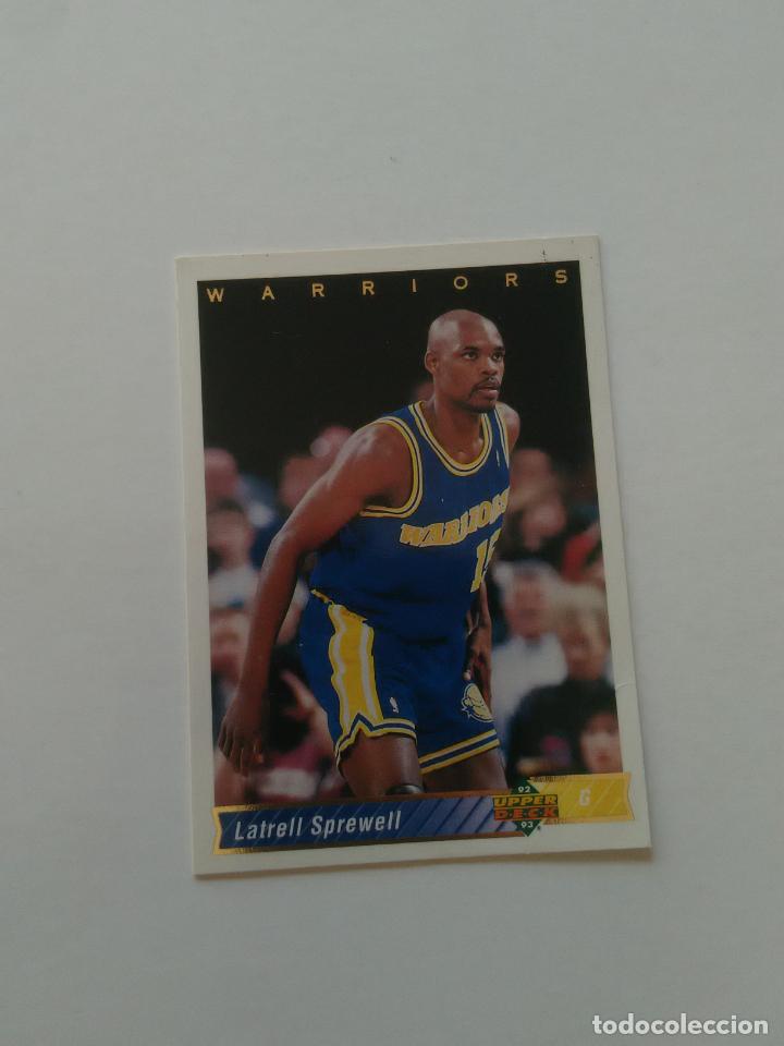 Fu&szlig;ball-Sticker: 162 LATRELL SPREWELL WARRIORS TARJETA CROMO UPPER DECK NBA BALONCESTO BASKET 1992-1993 92-93