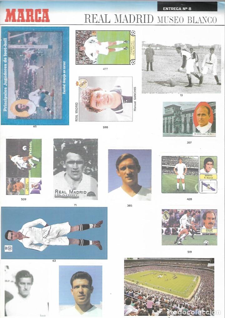 806- 18 Láminas con Pegatinas del Real Madrid Mueseo Blanco - Marca