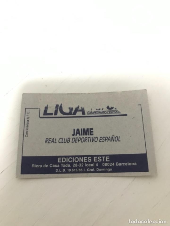Cromos de f&uacute;tbol: Jaime - Foto 2