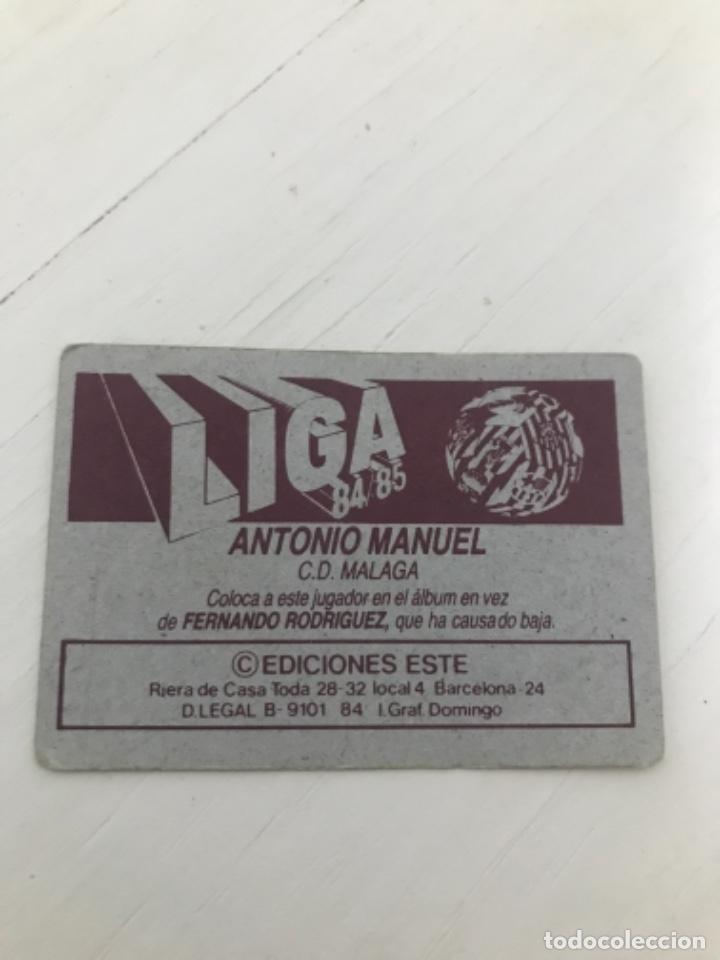Cromos de f&uacute;tbol: Antonio Manuel - Foto 2