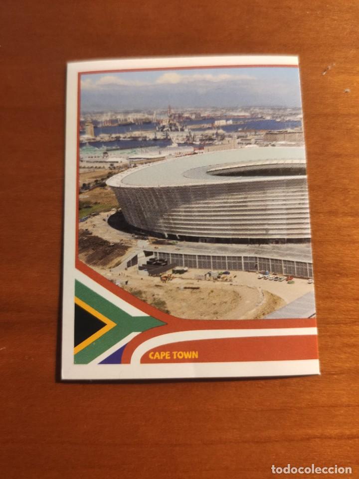 Football Stickers: 6 PANINI MUNDIAL 2010 WORLD CUP CAPE TOWN - GREEN POINT STADIUM -- CROMO NUNCA PEGADO