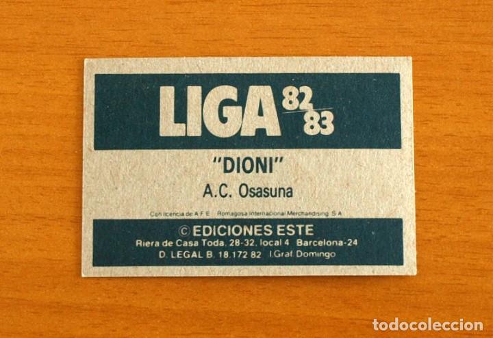 Cromos de Fútbol: Osasuna - Dioni - Ediciones Este 1982-1983, 82-83 - Cromo Nunca pegado - Foto 2 - 294383413