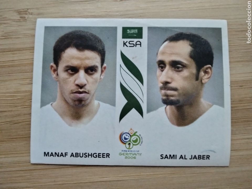 Fu&szlig;ball-Sticker: MANAF ABUSHGEER/SAMI AL JABER ARABIA SAUDI KSA MUNDIAL GERMANY 2006 PANINI NUEVO SIN PEGAR N&deg; 595