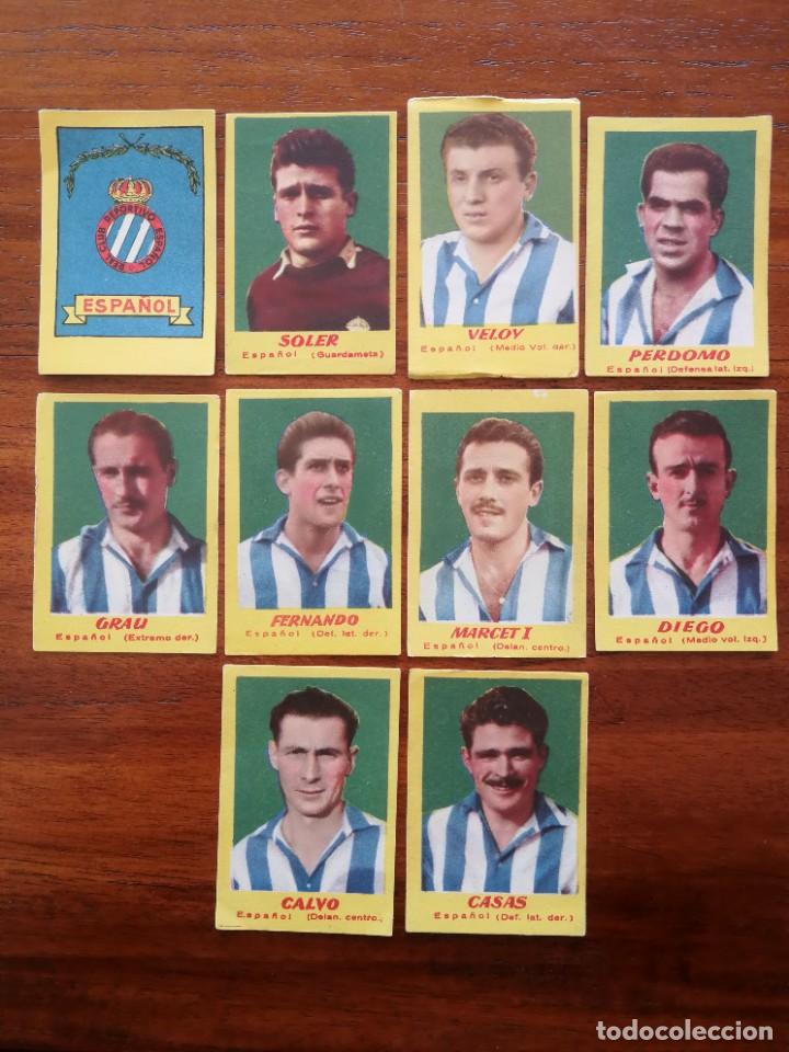 Cromos de Futebol: R C D Espa&ntilde;ol - 12 cromos diferentes sin pegar - CAMPEONES 1951 1&ordf; divisi&oacute;n Bruguera 1950/51 50/51