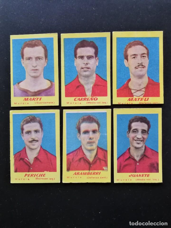 Fu&szlig;ball-Sticker: Real Murcia C F - 7 cromos diferentes sin pegar - CAMPEONES 1951 1&ordf; divisi&oacute;n Bruguera 1950/51 50/51