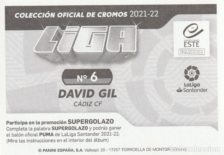 Cromos de f&uacute;tbol: ESTE 21-22 DAVID GIL. NUEVO. - Foto 2