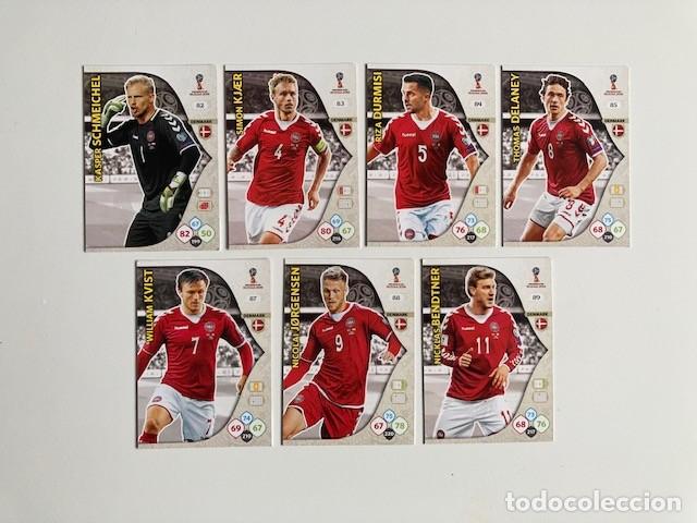 Figurine di Calcio: LOTE 7 CARDS DENMARK RUSSIA 2018 ADRENALYN