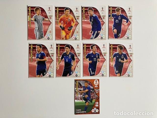 Football Stickers: LOTE 9 CARDS JAPAN RUSSIA 2018 1 FANS' FAVOURITE