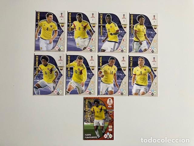 Cromos de f&uacute;tbol: LOTE 8 CARDS COLOMBIA RUSSIA 2018 ADRENALYN 1 FANS' FAVOURITE FALTA ARIAS