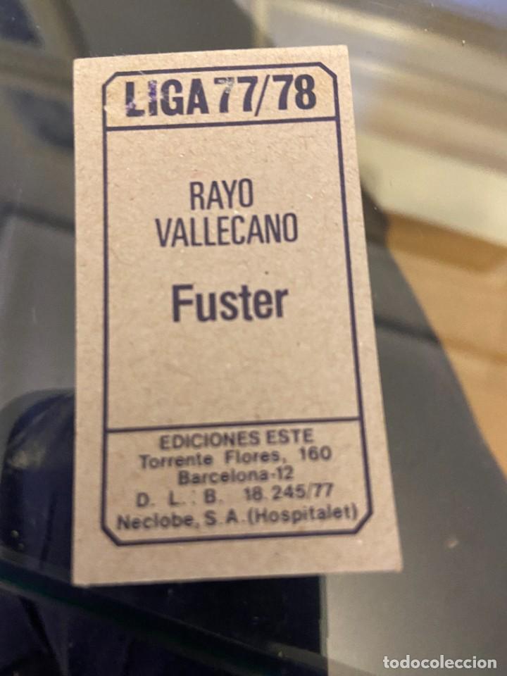 Cromos de f&uacute;tbol: FUSTER RAYO VALLECANO SIN PEGAR ESTE 77 78 - Foto 2