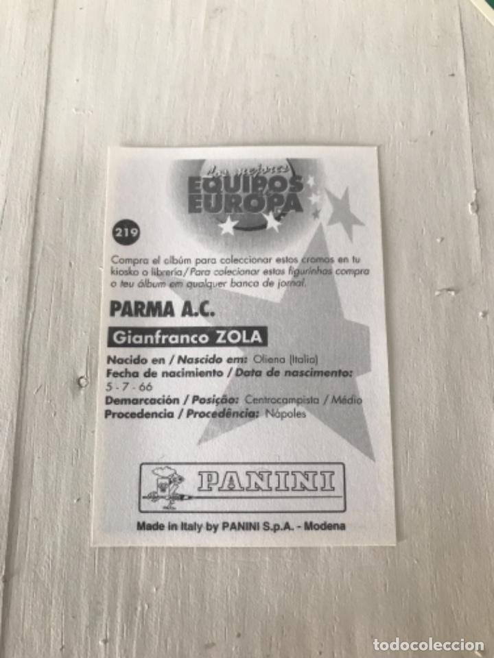 Cromos de f&uacute;tbol: Zola - Foto 2