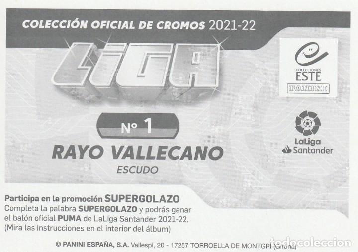Cromos de f&uacute;tbol: ESTE 21-22 ESCUDO DEL RAYO. NUEVO. - Foto 2