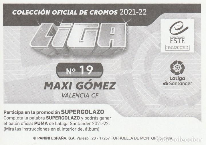 Cromos de f&uacute;tbol: ESTE 21-22 MAXI G&Oacute;MEZ. NUEVO. - Foto 2