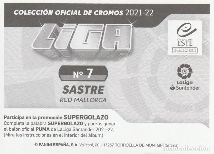 Cromos de f&uacute;tbol: ESTE 21-22 SASTRE. NUEVO. - Foto 2