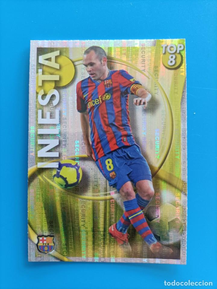 Football Stickers: Cromo ficha card Iniesta Mundicromo Top 2010 2011 Security muy dif&iacute;cil las fichas de la liga