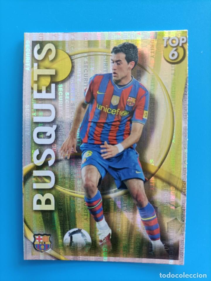 Football Stickers: Cromo ficha card Busquets Mundicromo Top 2010 2011 Security muy dif&iacute;cil las fichas de la liga
