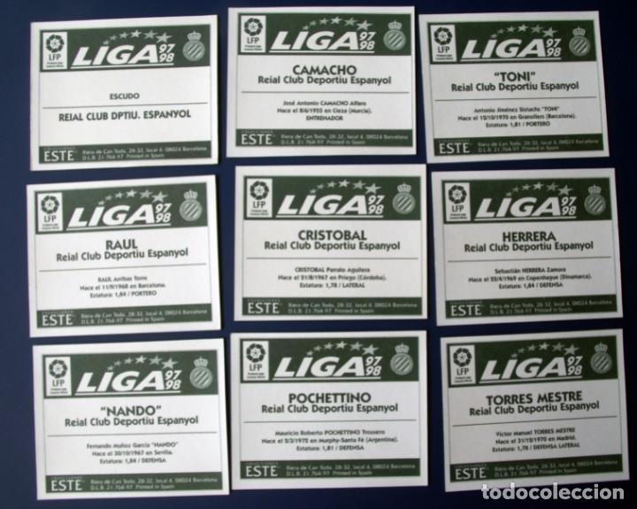 Cromos de f&uacute;tbol: ED. ESTE 97-98 ESPA&Ntilde;OL EQUIPO COMPLETO (B&Aacute;SICOS Y BAJAS) - Foto 2