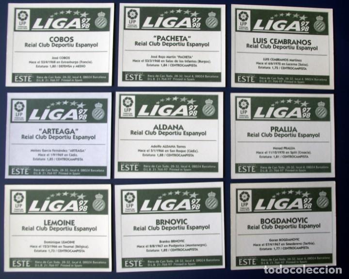 Cromos de f&uacute;tbol: ED. ESTE 97-98 ESPA&Ntilde;OL EQUIPO COMPLETO (B&Aacute;SICOS Y BAJAS) - Foto 4