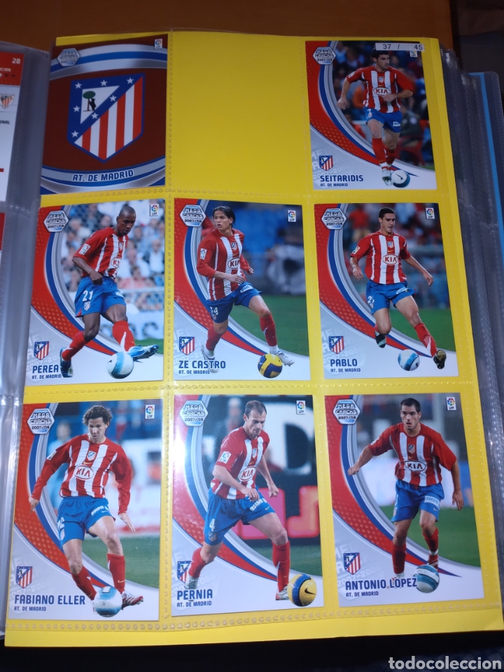 Cromos de f&uacute;tbol: Lote de 15 cromos ATM, Megacraks 07-08