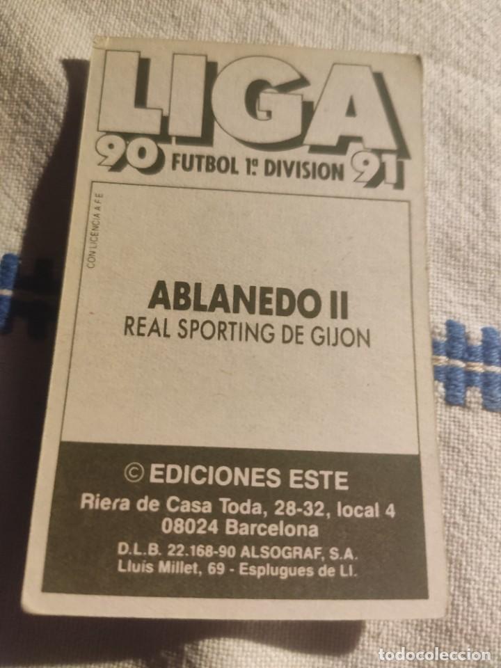 Cromos de f&uacute;tbol: 90-91 ESTE: ABLANEDO II - SPORTING -- CROMO NUNCA PEGADO - Foto 2