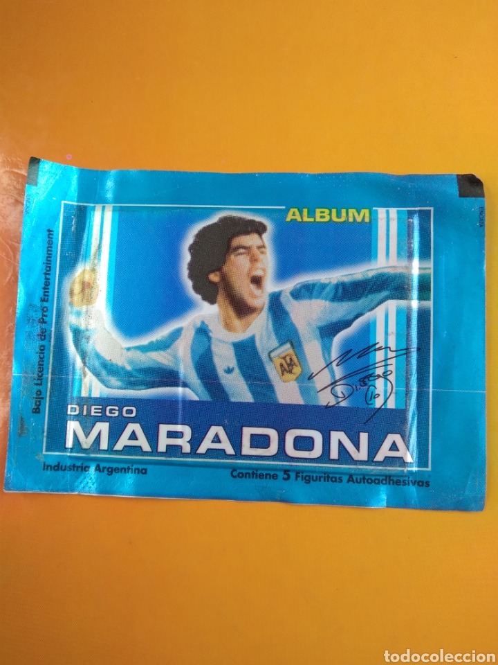 Cromos de F&uacute;tbol: MARADONA.sobre de cromos sin abrir