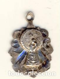 Cromos de F&uacute;tbol: MEDALLITA DE PLATA DE LA VIRGEN DEL PILAR.- 14 x 13 MM.- CON CONTRASTE.-