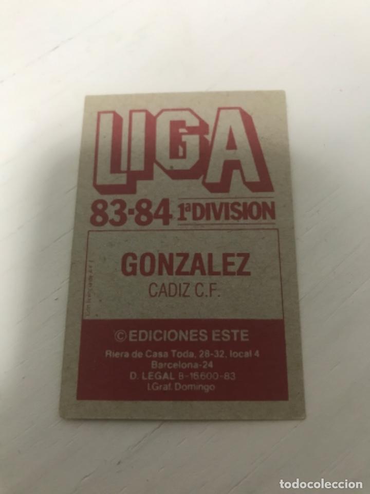 Cromos de f&uacute;tbol: Gonzalez - Foto 2