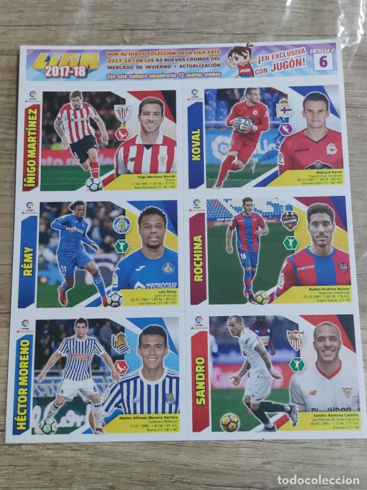 Cromos de f&uacute;tbol: HOJA 6 MERCADO INVIERNO ACTUALIZACI&Oacute;N LIGA ESTE 2017 2018 17 18