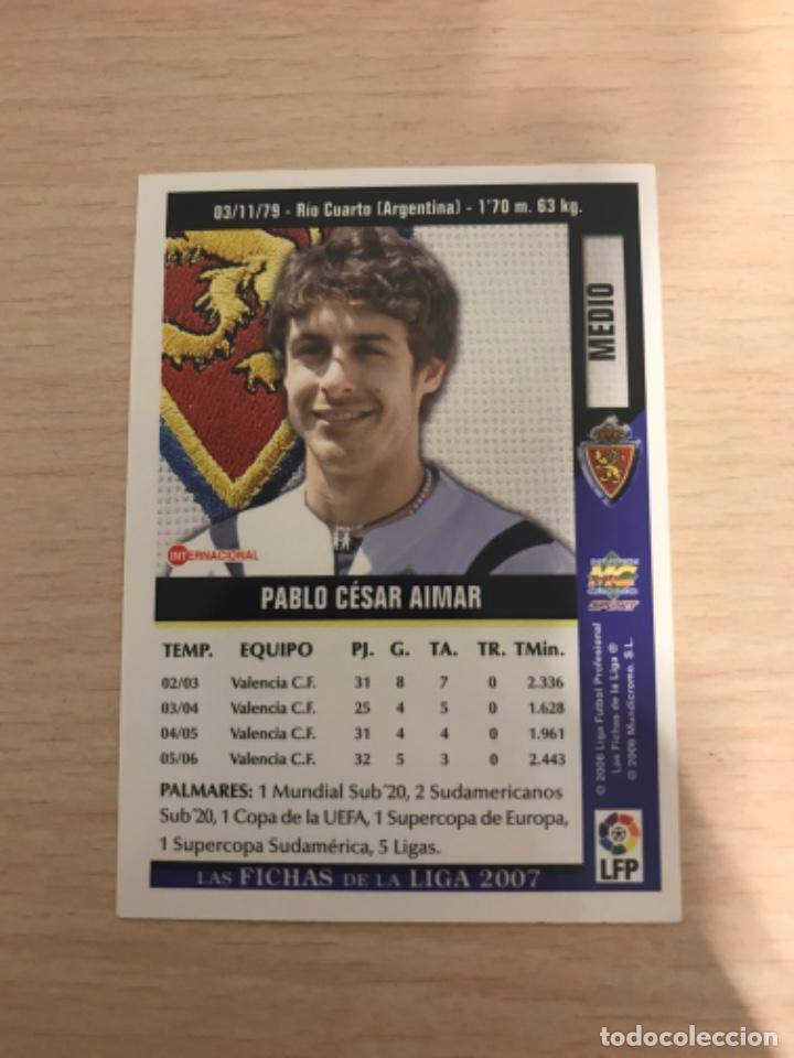 Cromos de f&uacute;tbol: Aimar - Foto 2